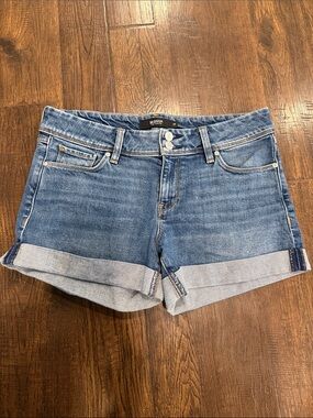 Hudson Jeans Cuffed Denim Shorts in Light Blue Wash